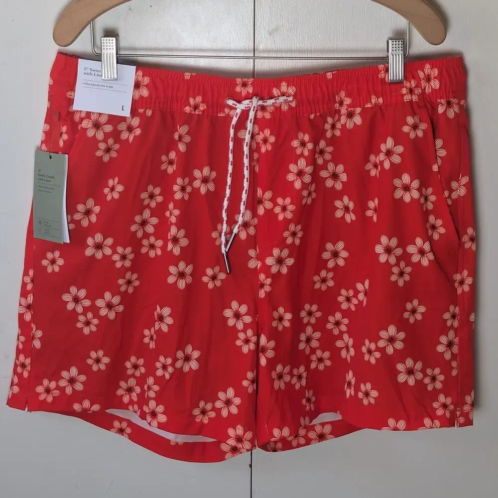 Goodfellow Red Swim Shorts Large